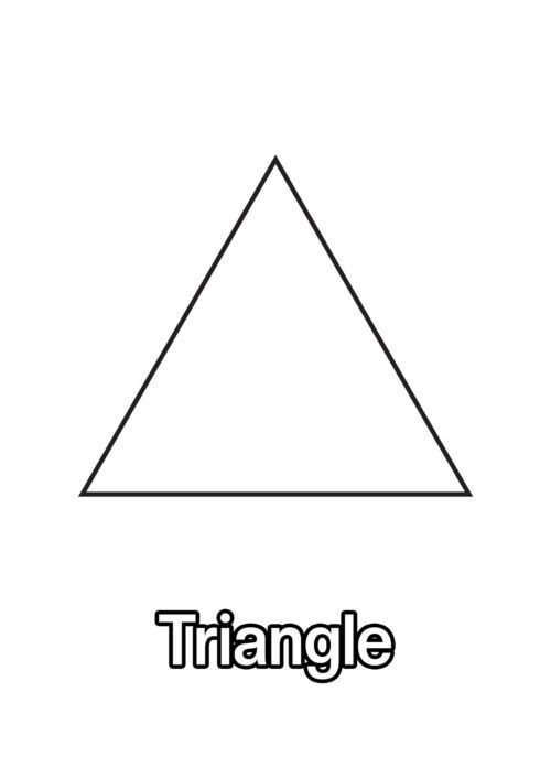 Triangle Coloring Page For Kids – Free Activity PDF Download