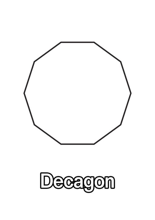 Decagon Coloring Page For Kids – Free Activity PDF Download