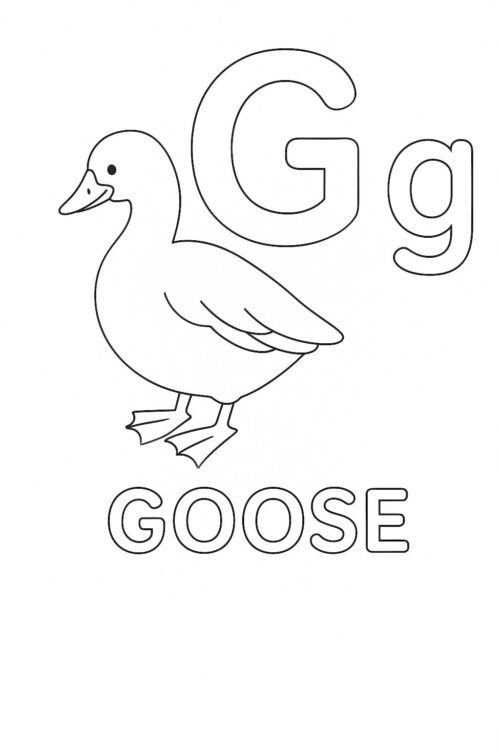 G Alphabet Coloring Pages - Free Activity PDF Download