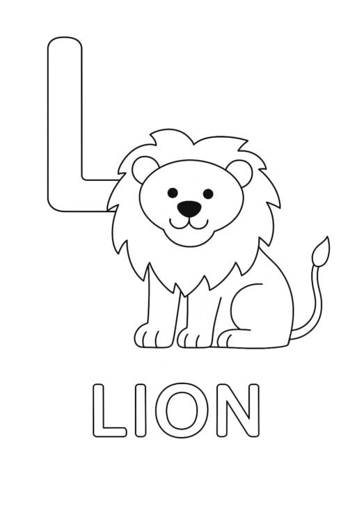 L Alphabet Coloring Pages - Free Activity PDF Download
