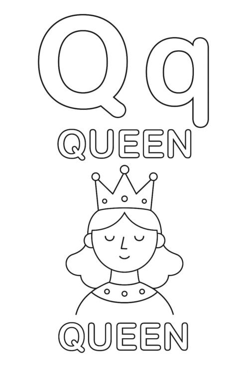 Q Alphabet Coloring Pages - Free Activity PDF Download