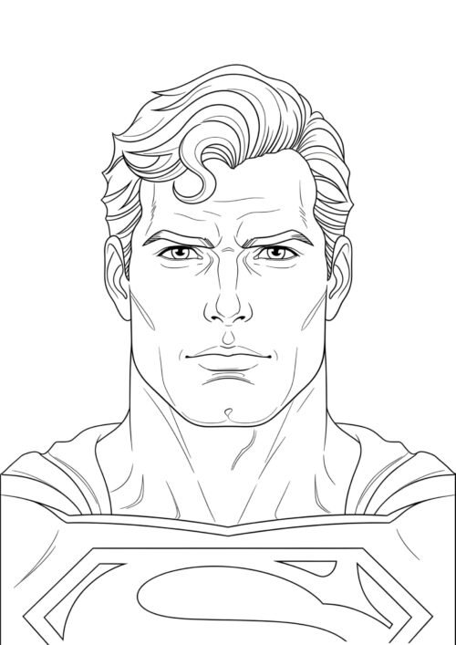 Confident Superman Coloring Page For Kids – Free Activity PDF Download