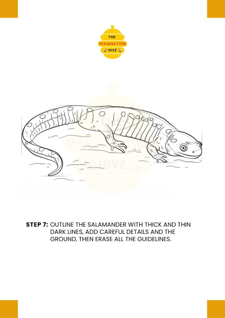 How to Draw a Salamander Step 7