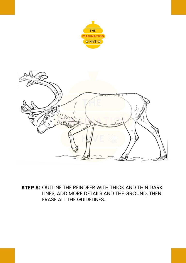 How to Draw a Reindeer Step 8