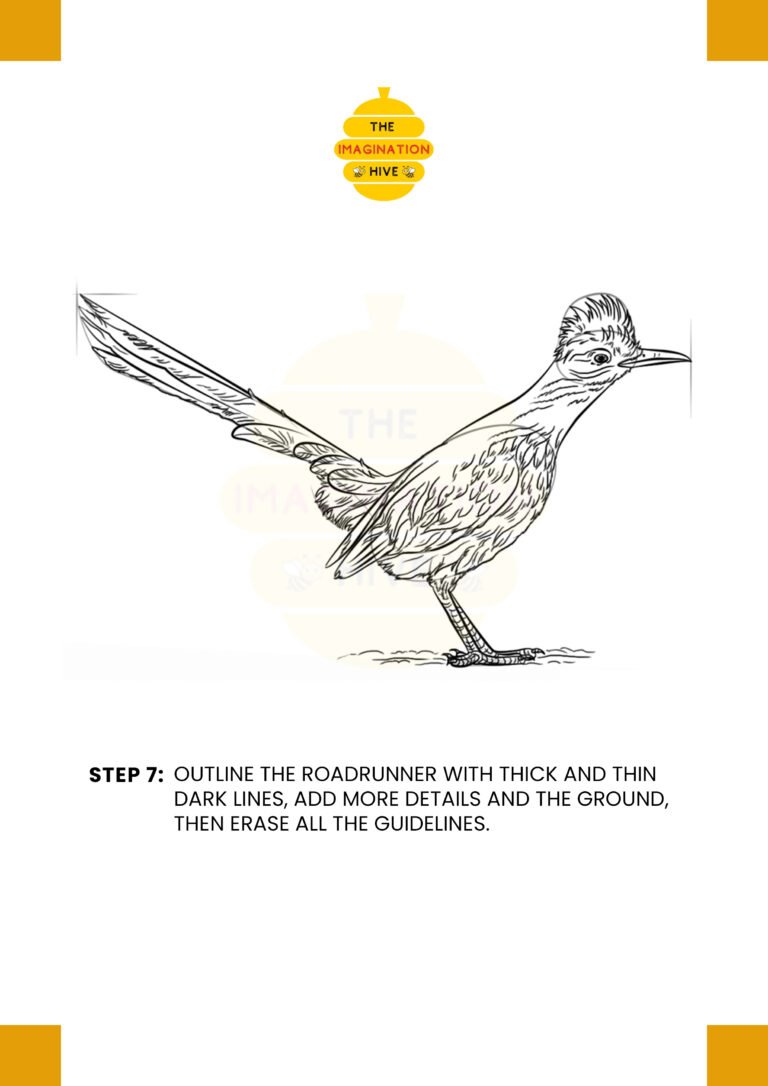 How to Draw a Roadrunner Step 7