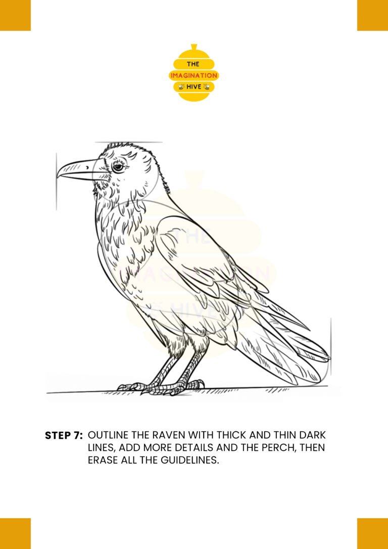 How to Draw a Raven Step 7
