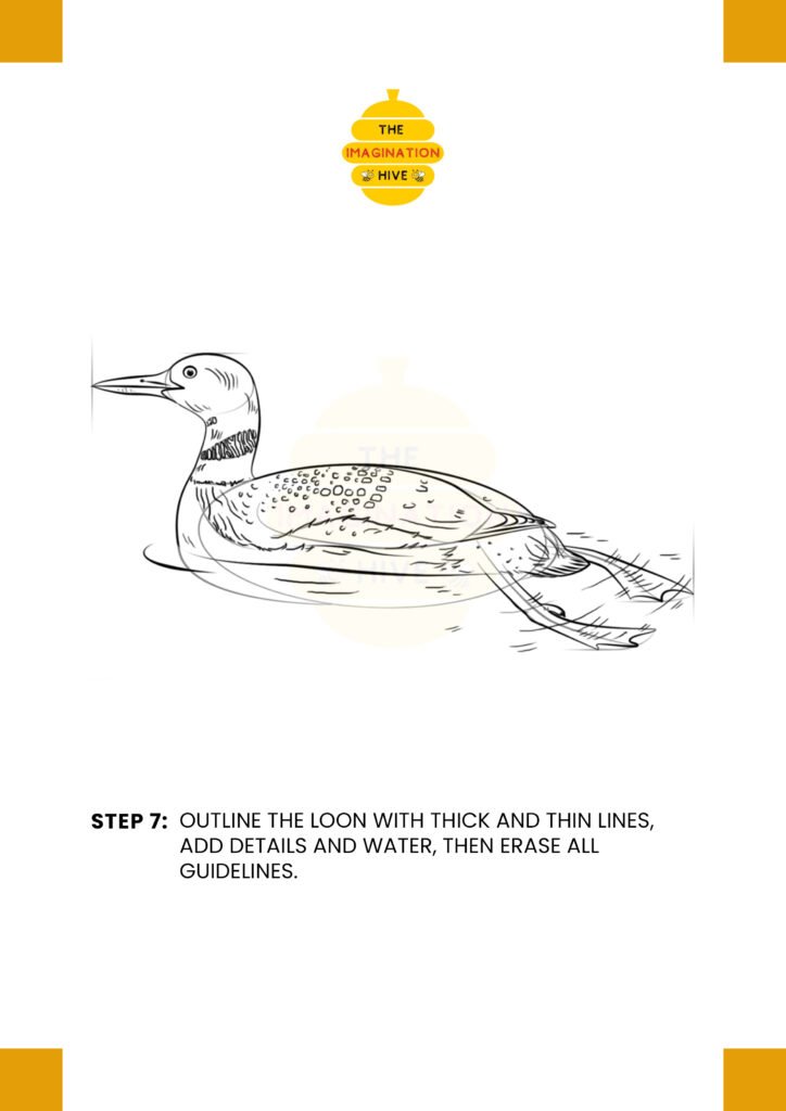 How to Draw a Loon Step 7