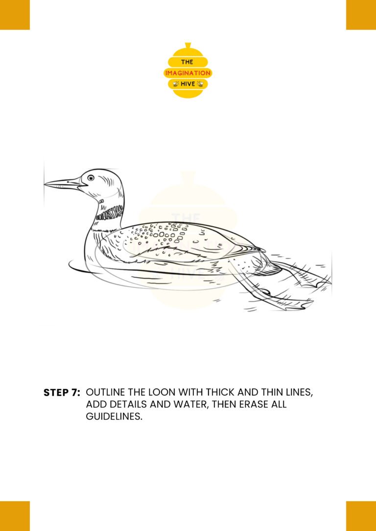 How to Draw a Loon Step 7