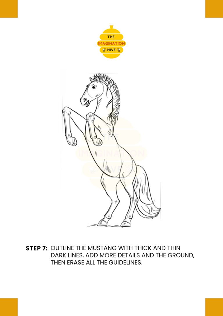 How to Draw a Mustang Step 7