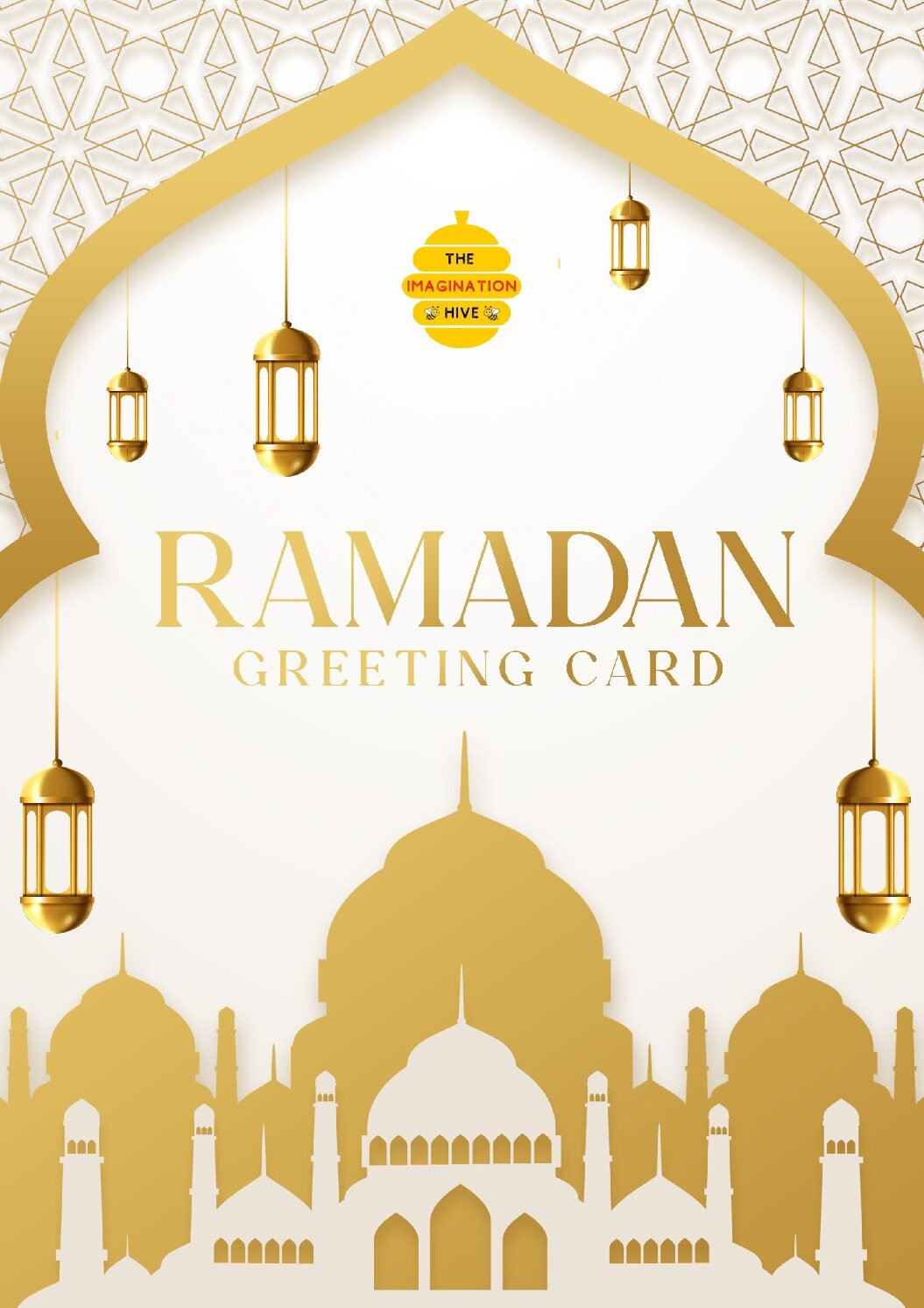 Brown Crescent Lantern Ramadan Greeting Card – Free Greeting Card PDF Download