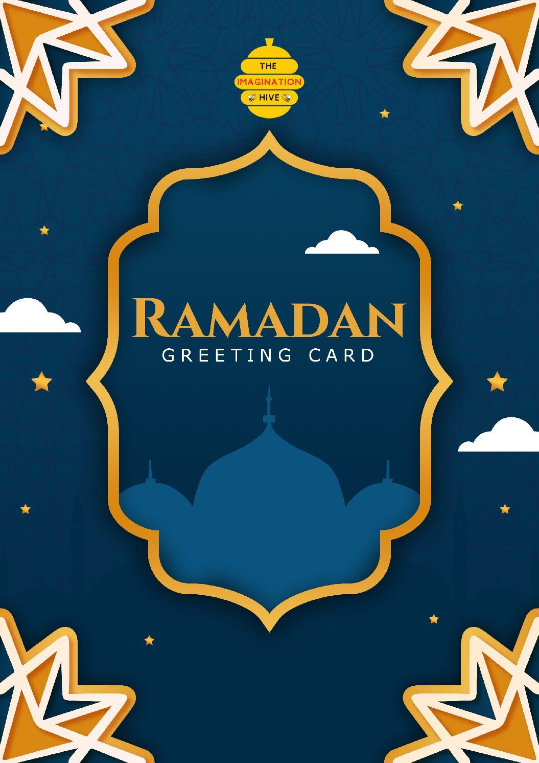 Luxury Golden Lantern Ramadan Greeting Card – Free Greeting Card PDF Download
