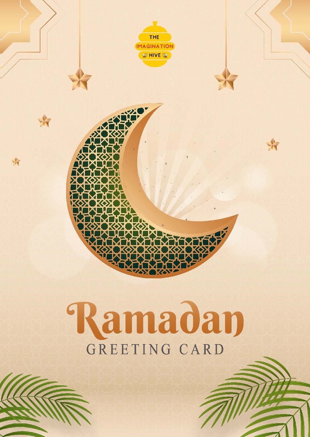 Islamic Geometric Crescent Ramadan Greeting Card – Free Greeting Card PDF Download