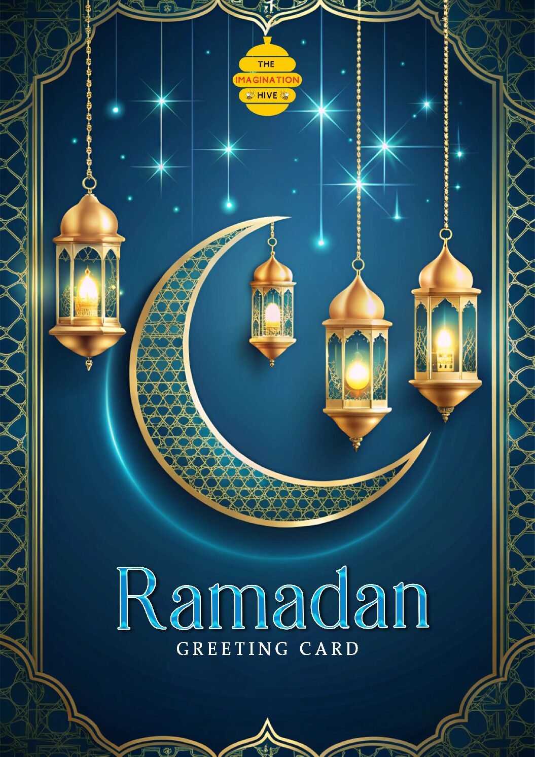 Golden Lantern Night Ramadan Greeting Card – Free Greeting Card PDF Download