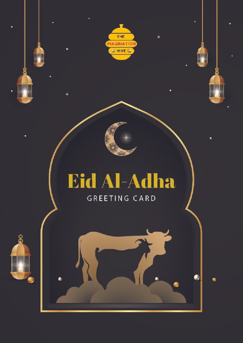 Royal Lantern Night Eid al Adha Greeting Card – Free Greeting Card PDF Download