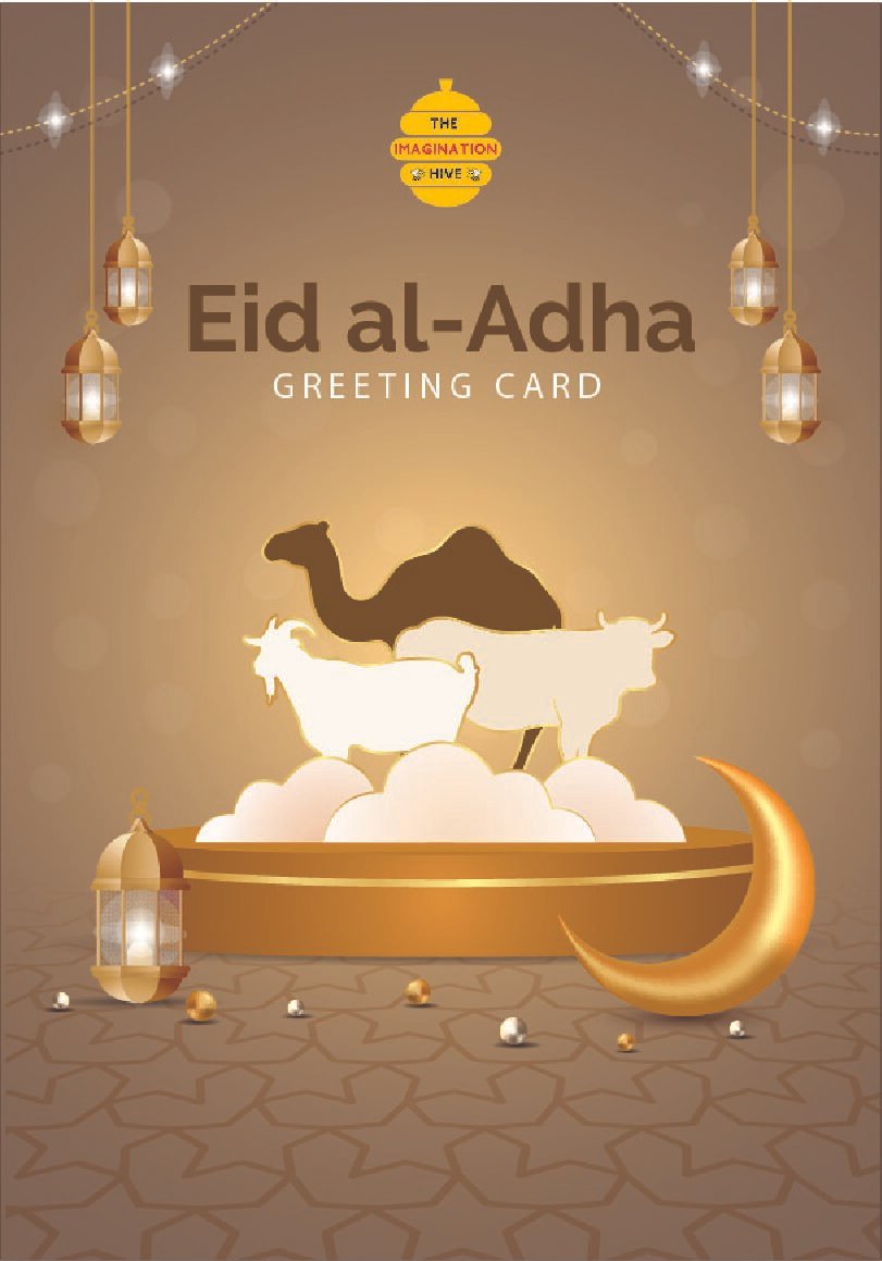 Classic Golden Eid al Adha Greeting Card – Free Greeting Card PDF Download