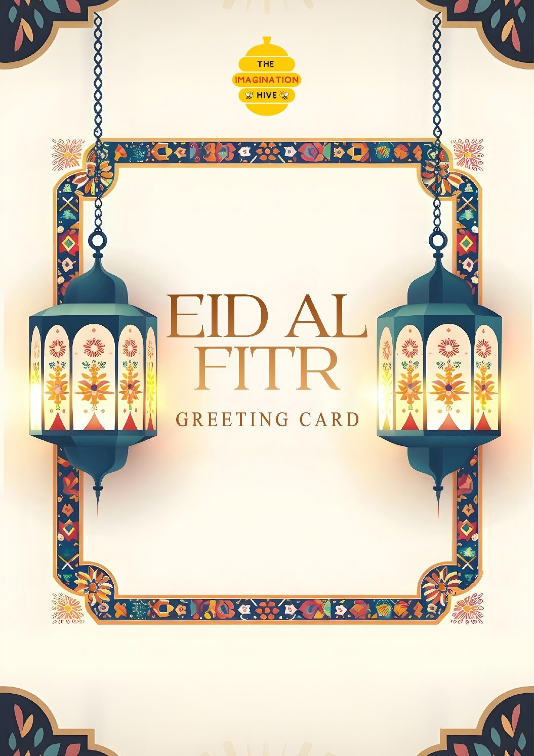 Traditional Lantern Frame Islamic Art Eid ul Fitr Greeting Card – Free Greeting Card PDF Download
