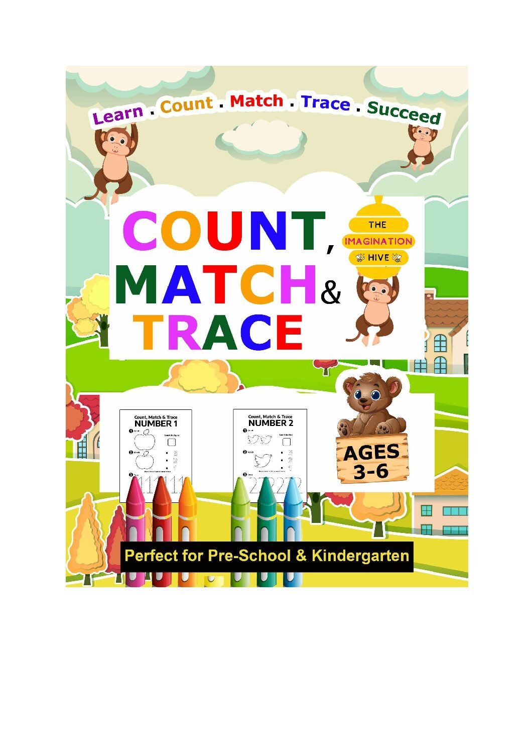 Count, Match & Trace Numbers 1–10 Workbook for Kids | Preschool & Kindergarten Math Activity Book
