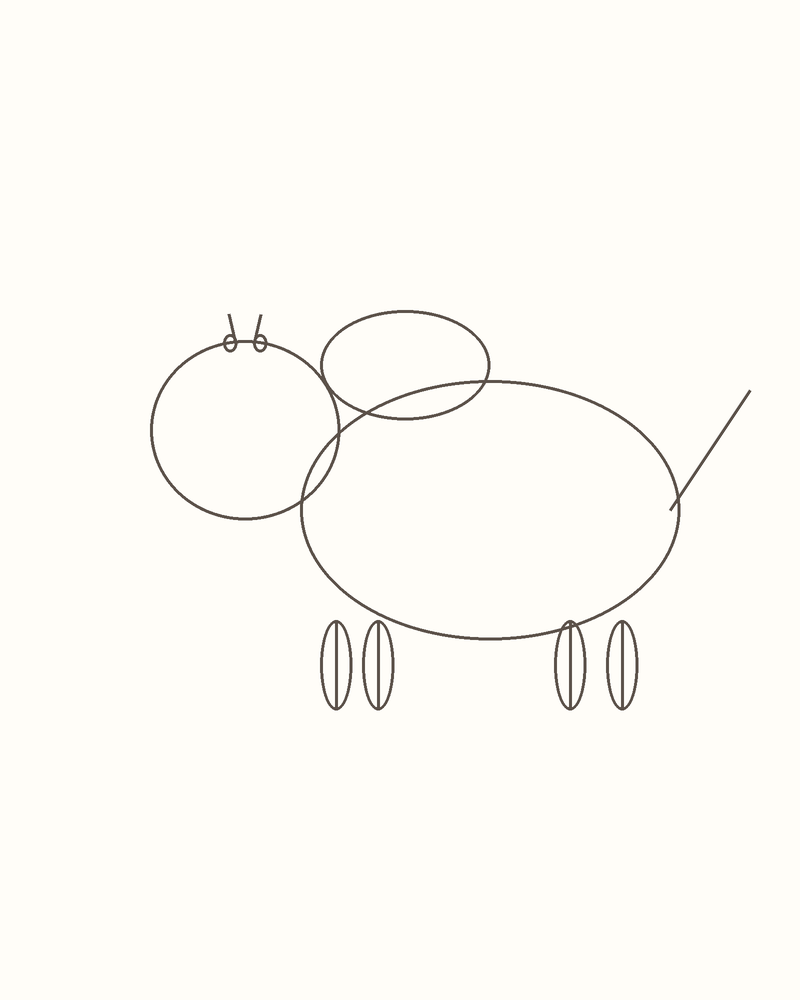 Step 4 : Draw the Basic Shapes for a bison