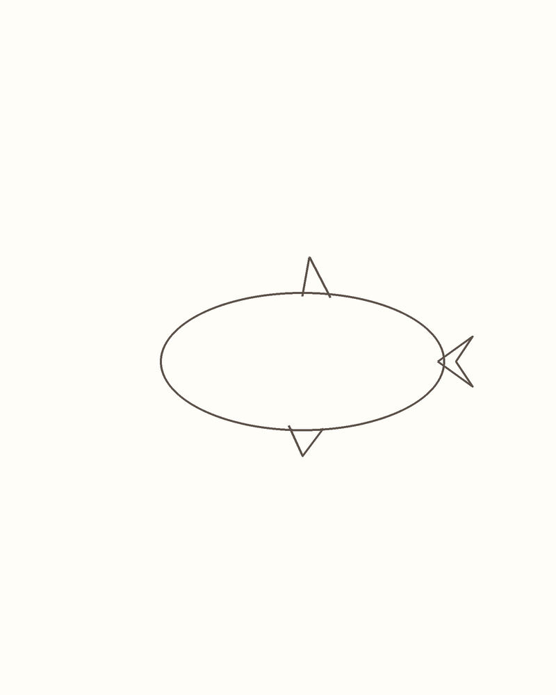 Step 4 : Draw the Basic Shapes for a dolphin