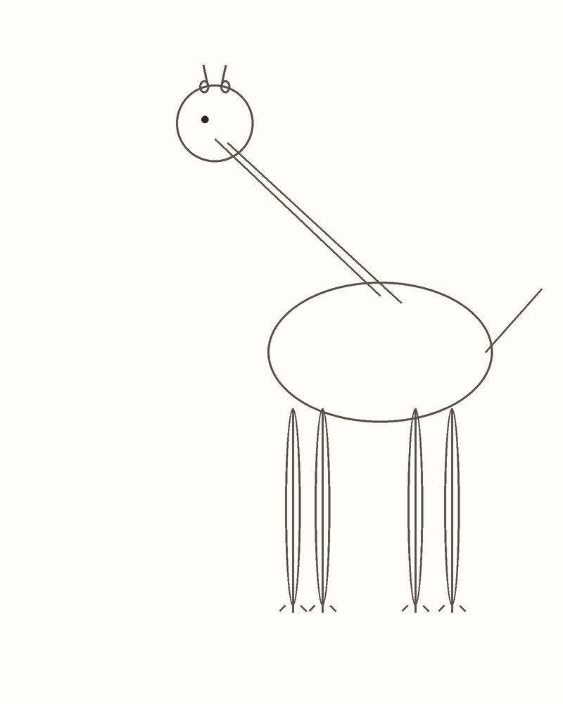 Step 5 : Add the Face and Limbs for a giraffe