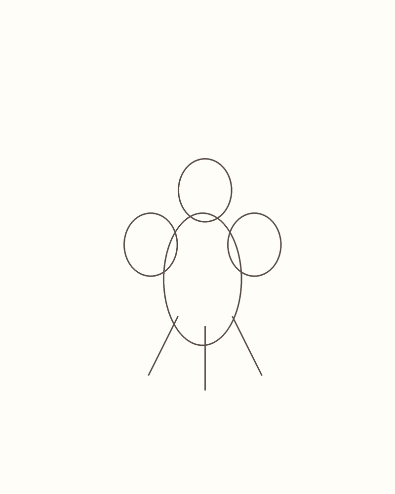 Step 4 : Draw the Basic Shapes for a honeybee