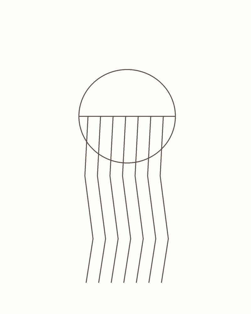 Step 4 : Draw the Basic Shapes for a jellyfish