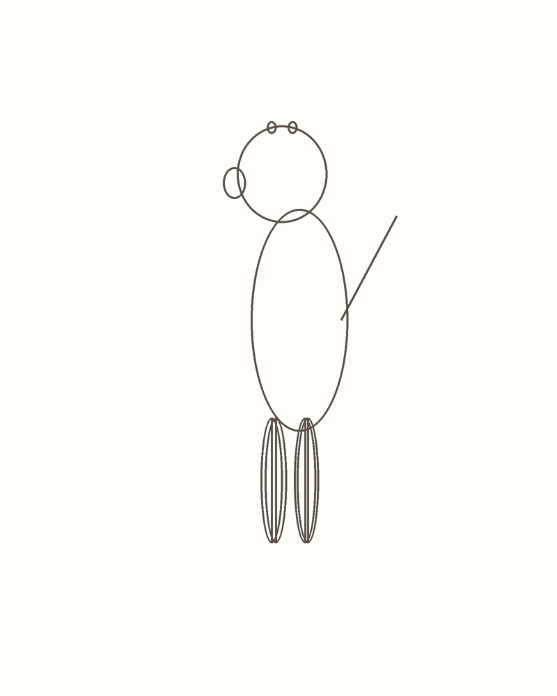 Step 4 : Draw the Basic Shapes for a meerkat