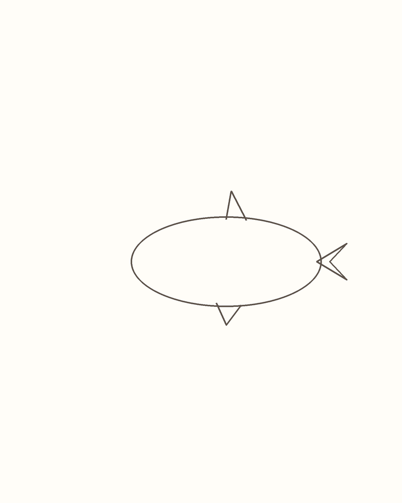 Step 4 : Draw the Basic Shapes for a narwhal