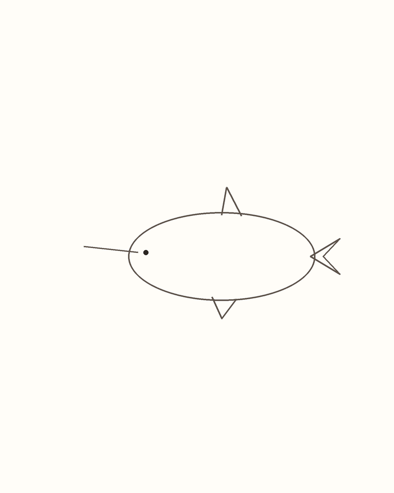 Step 5 : Add the Face and Limbs for a narwhal