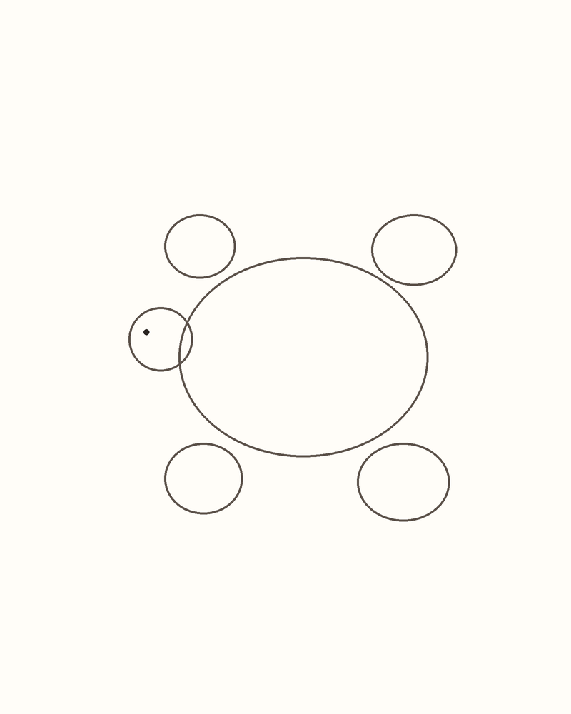 Step 5 : Add the Face and Limbs for a sea turtle