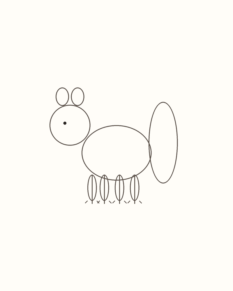 Step 5 : Add the Face and Limbs for a squirrel