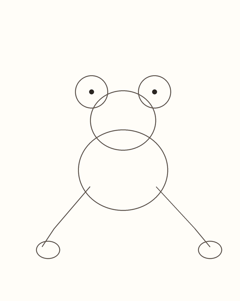 Step 5 : Add the Face and Limbs for a tree frog