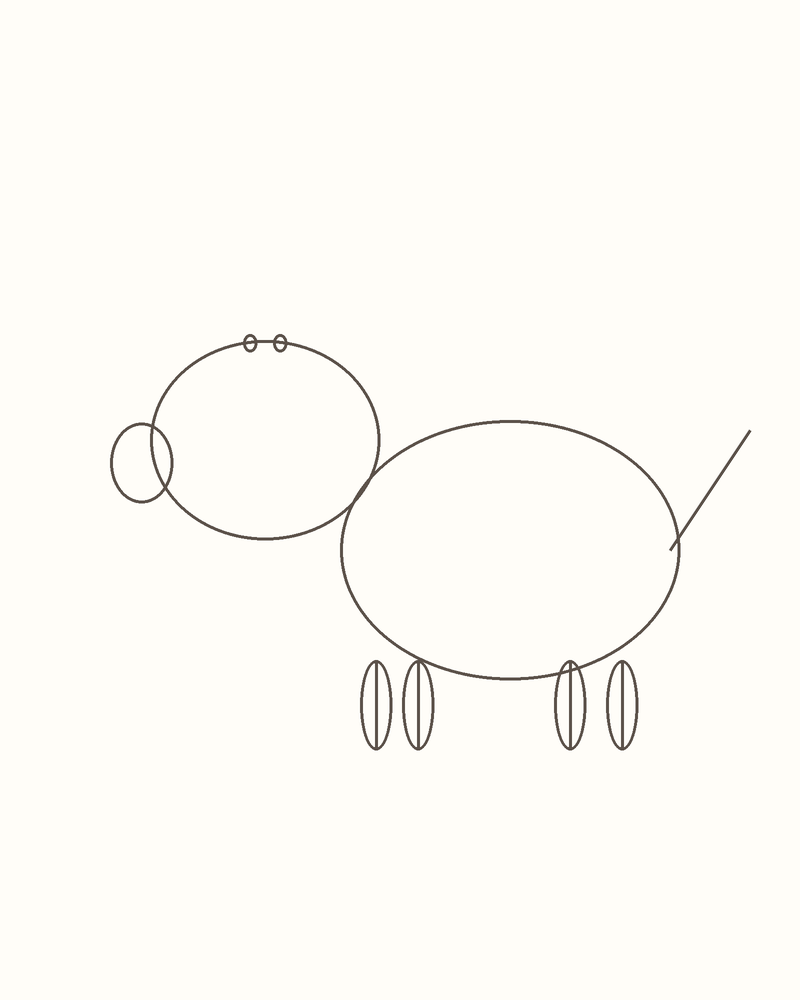 Step 4 : Draw the Basic Shapes for a walrus