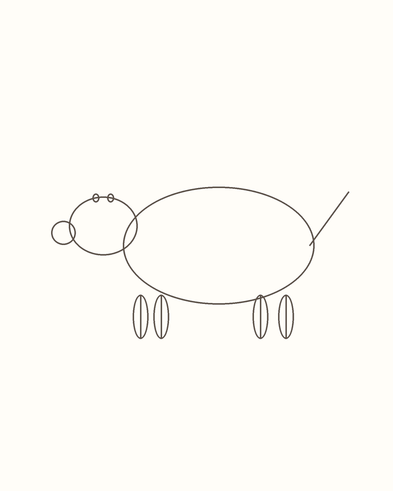 Step 4 : Draw the Basic Shapes for an armadillo