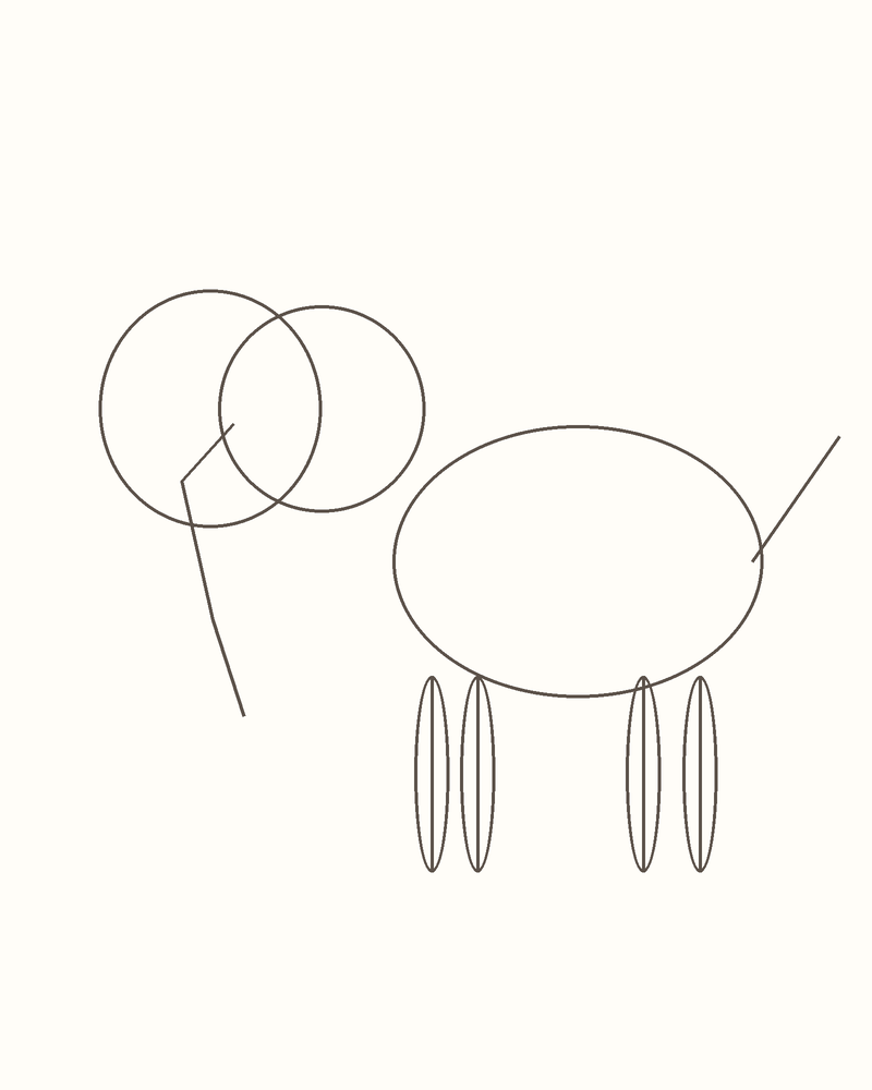 Step 4 : Draw the Basic Shapes for an elephant