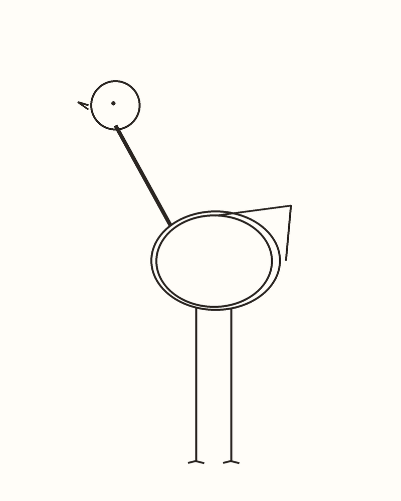 Step 6 : Refine the Whole Animal for an ostrich