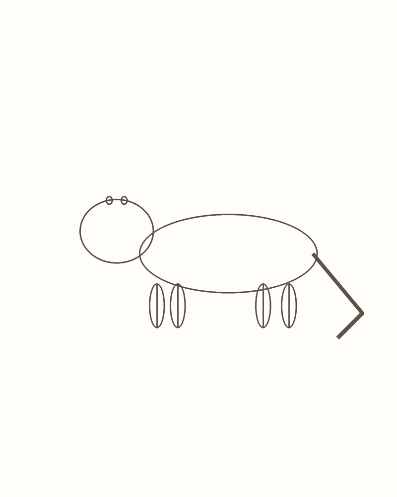 Step 4 : Draw the Basic Shapes for an otter