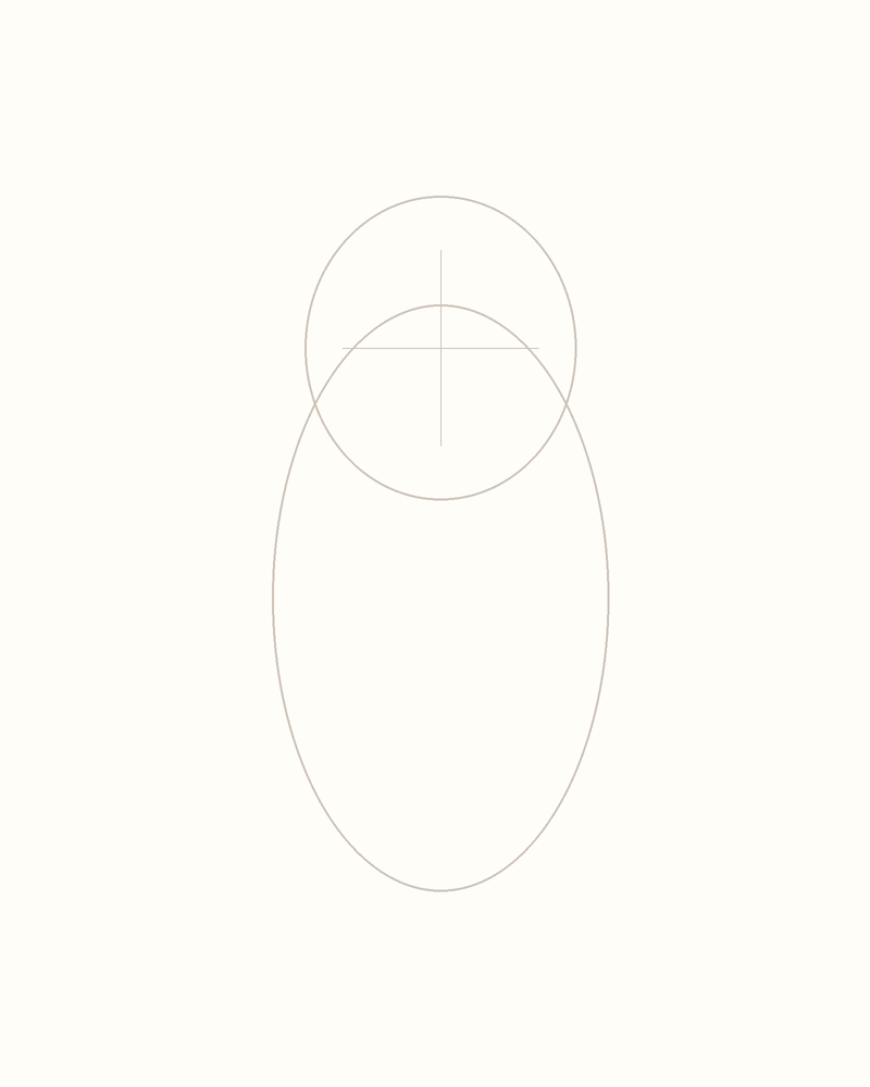 Step 2 : Outline the Body for an owl