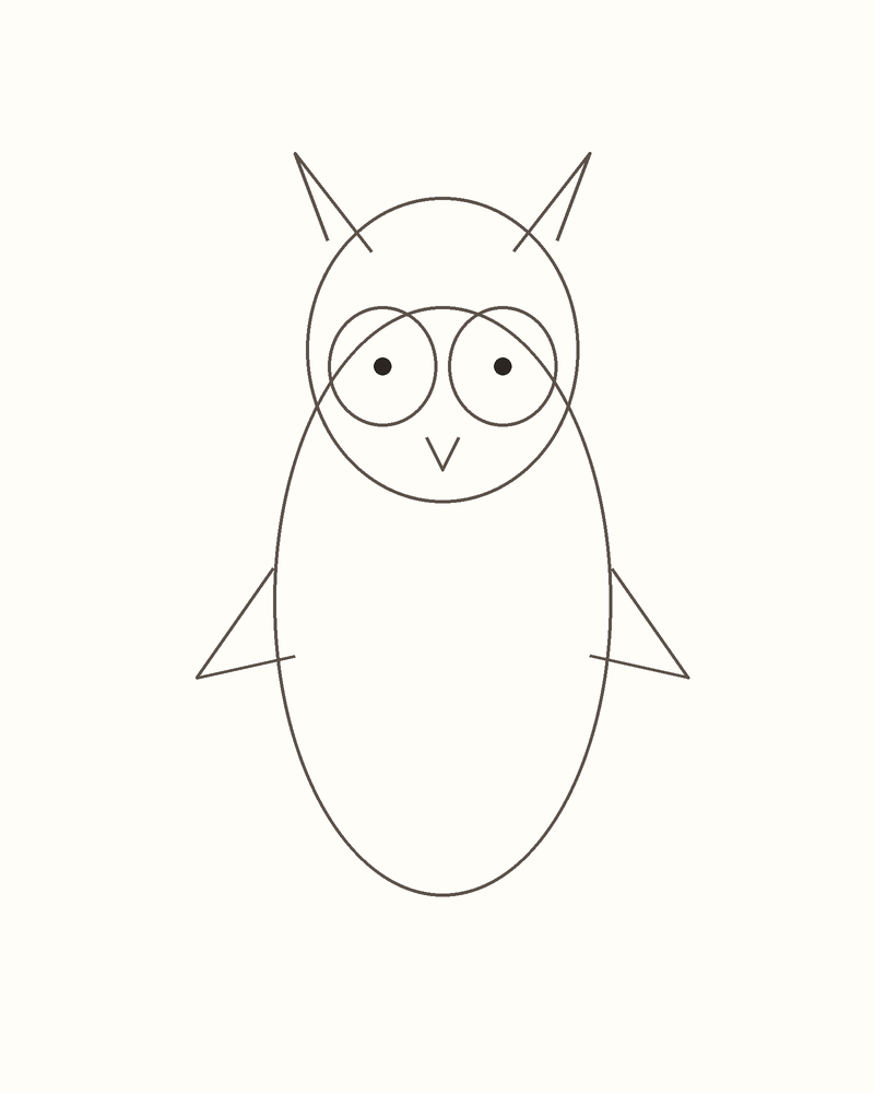Step 5 : Add the Face and Limbs for an owl