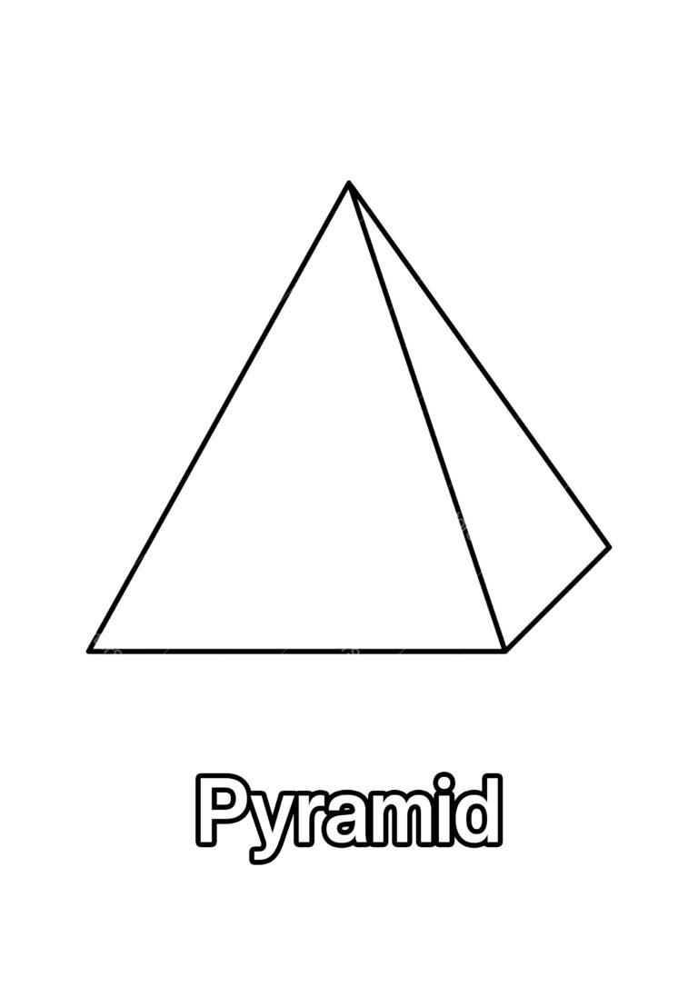 Square Pyramid Colorable Pyramid Coloring Page For Kids – Free Activity PDF Download - The ...