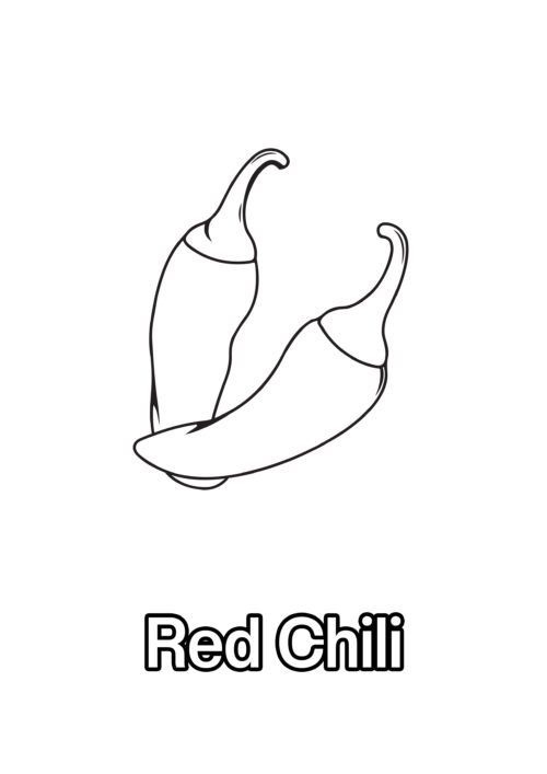 Red Chillies Coloring Page For Kids – Free Activity PDF Download