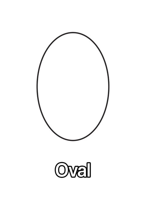 Oval Coloring Page For Kids – Free Activity PDF Download