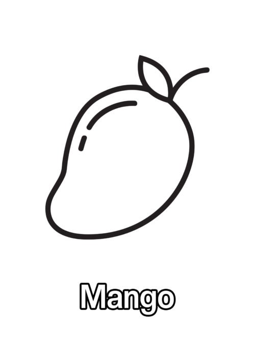 Mango Coloring Page For Kids - Free Activity PDF Download