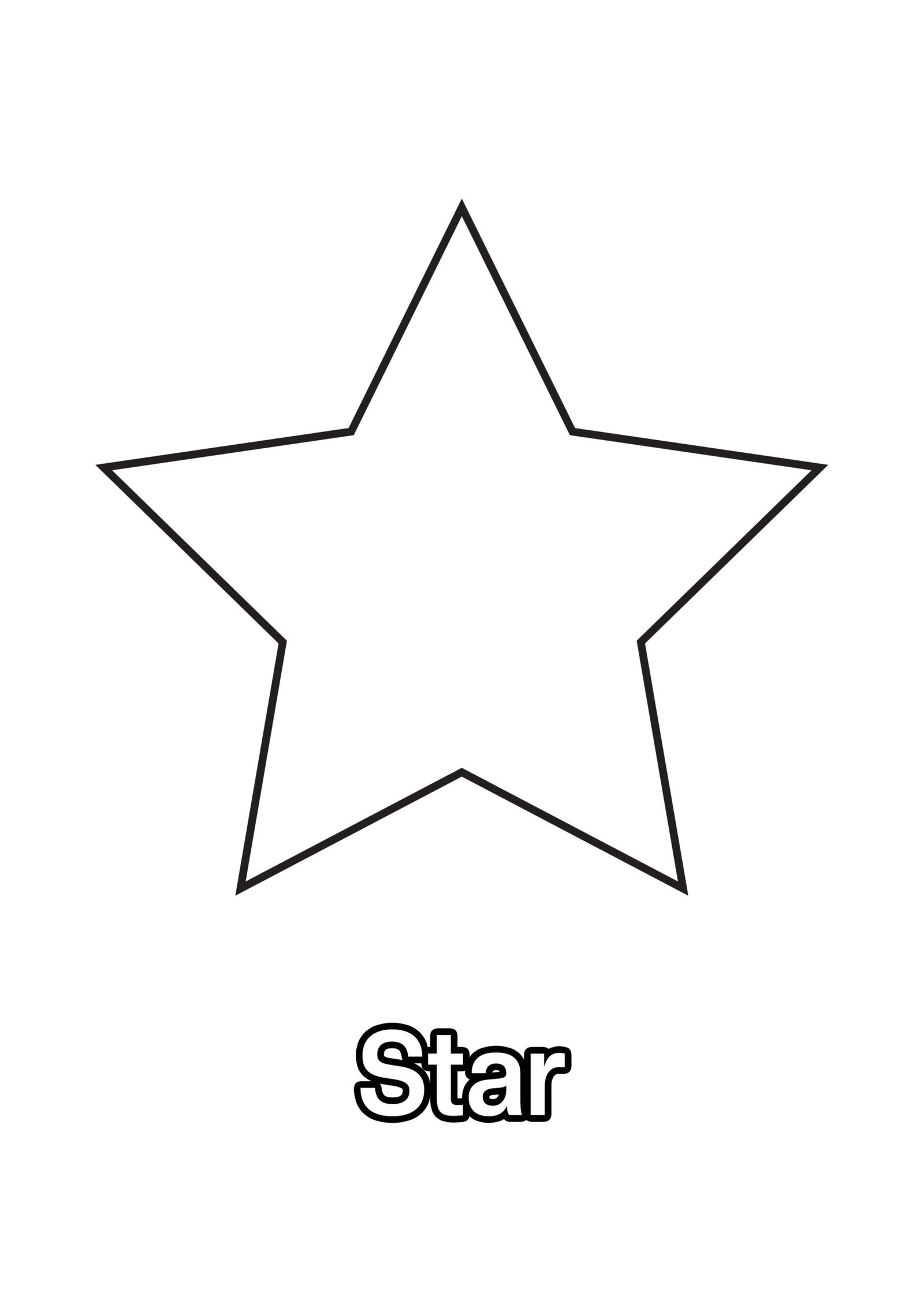 Star Coloring Page For Kids – Free Activity PDF Download