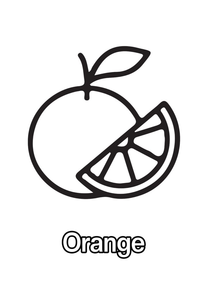 Orange Coloring Page For Kids – Free Activity PDF Download - The ...