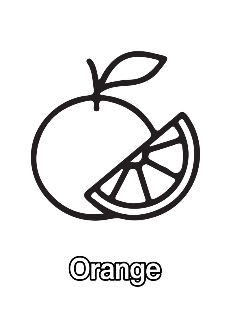 Orange Coloring Page For Kids – Free Activity PDF Download - The ...