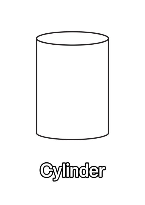 Cylinder Coloring Page For Kids – Free Activity PDF Download