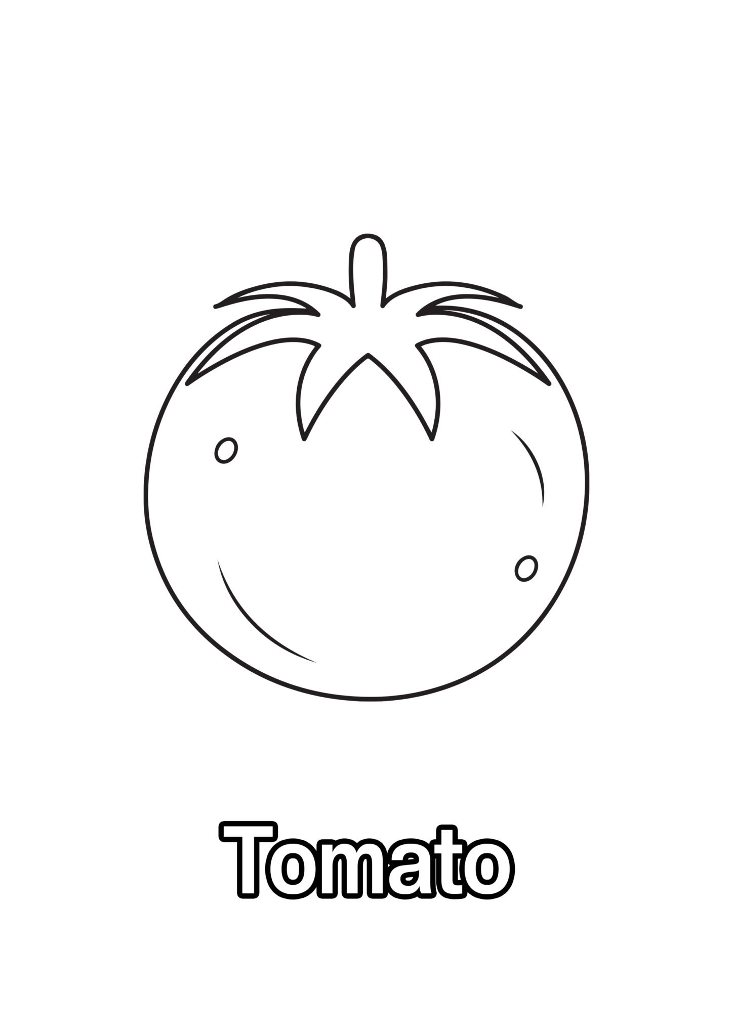 Tomato Coloring Page For Kids – Free Activity PDF Download - The ...