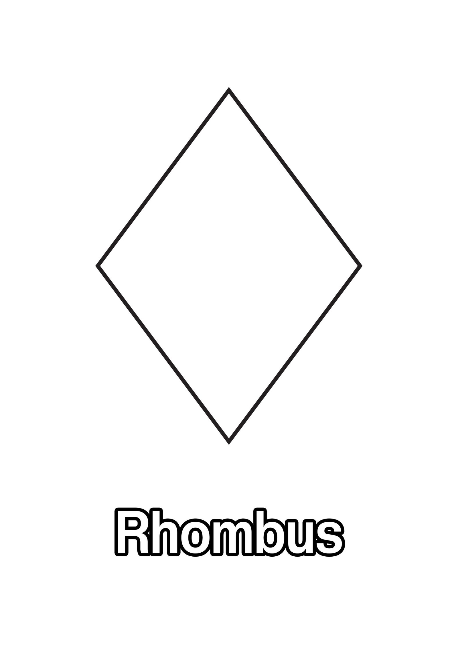 Rhombus Coloring Page For Kids – Free Activity PDF Download
