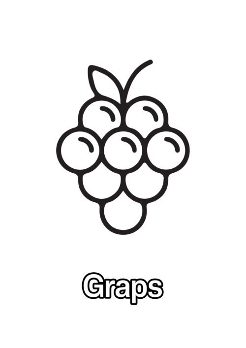 Graps Coloring Page For Kids - Free Activity PDF Download